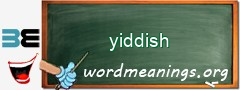 WordMeaning blackboard for yiddish